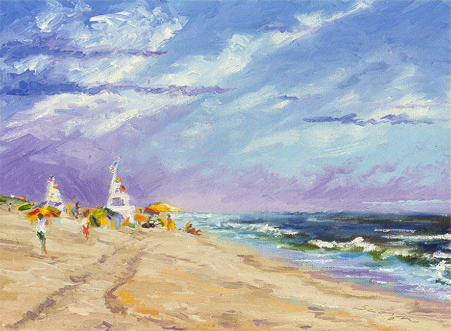 Breezy Beach, 8 x 10 inches, oil on canvas, 2003